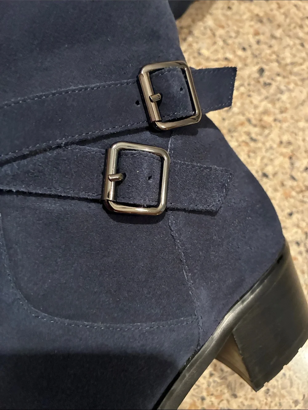 Neiman Marcus Over the Knee-High Suede Riding Boots in Navy. Women’s 7 M